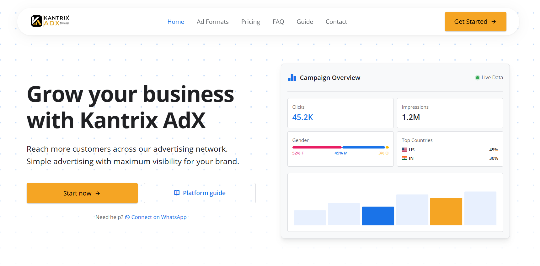 Kantrix AdX Website