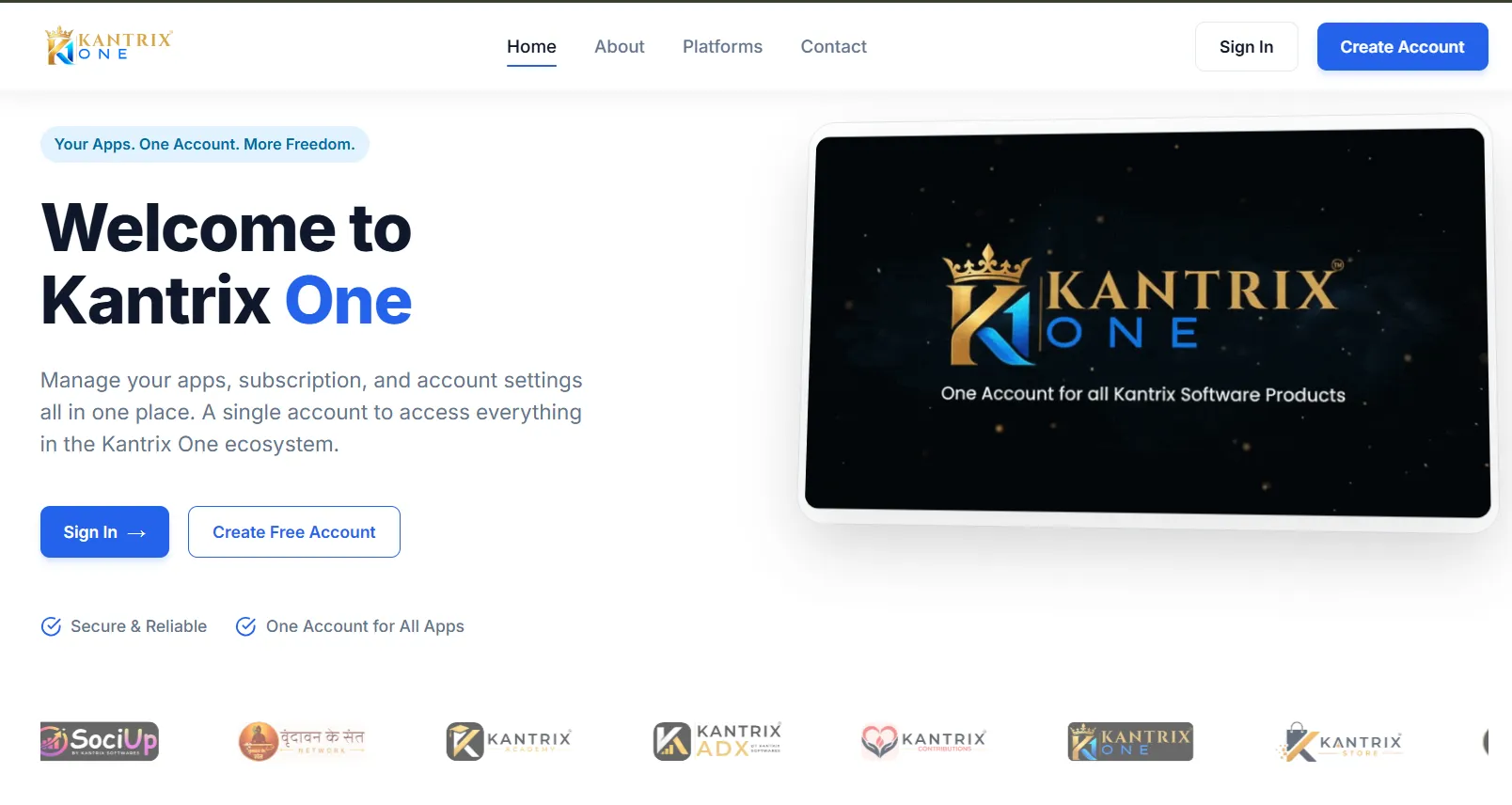 Kantrix One Dashboard